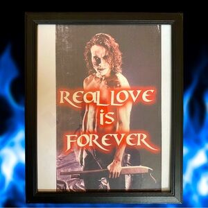 THE CROW Brandon Lee “Real Love Is Forever” Collectible 9”x11 Framed Photo Print